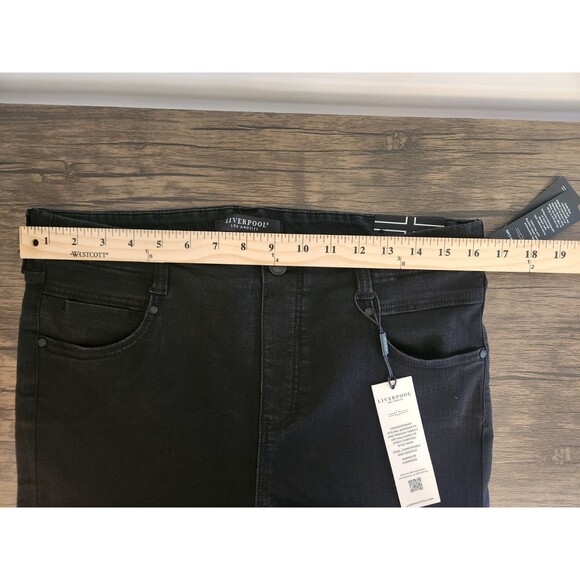 NWT Liverpool Black Gia Glider Skinny Women's Pants. SIZE 32 / 14 Stretch - Picture 8 of 10
